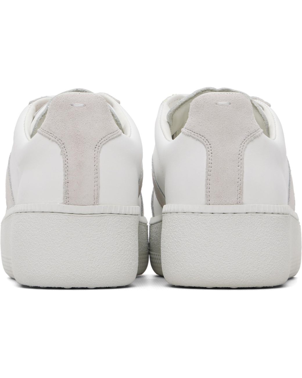 Maison Margiela White Taupe Replica Wedge Sneakers