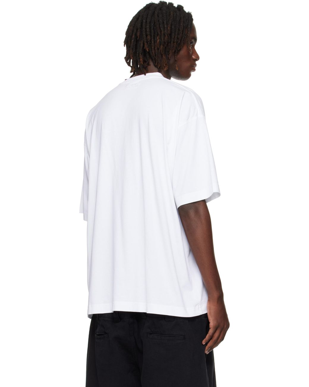 Vetements White 'Be Yourself' Oversized T-Shirt for men