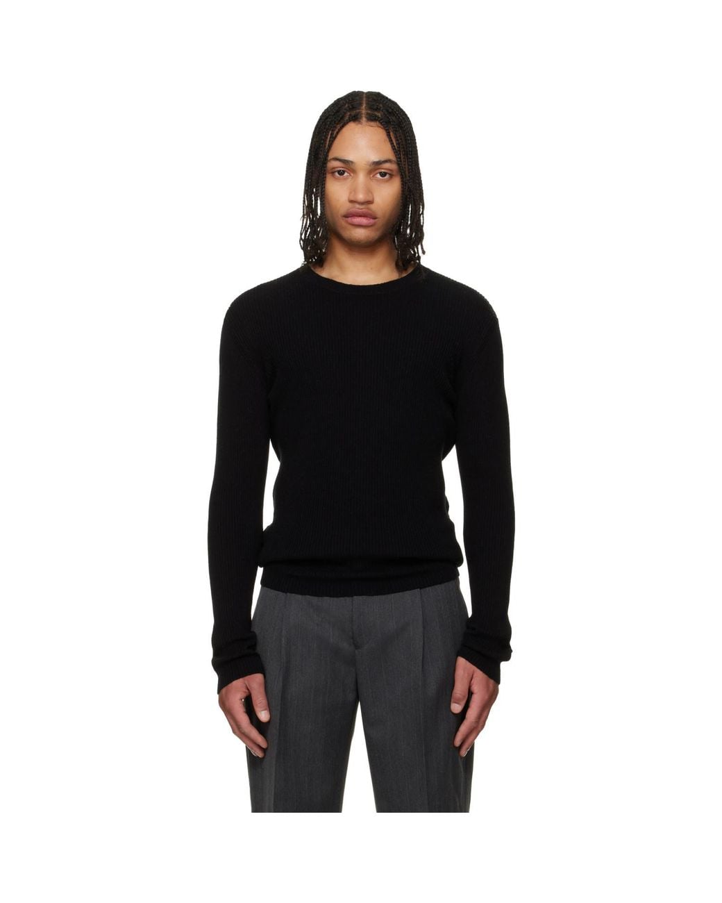 Our Legacy Black Compact Roundneck Sweater for men