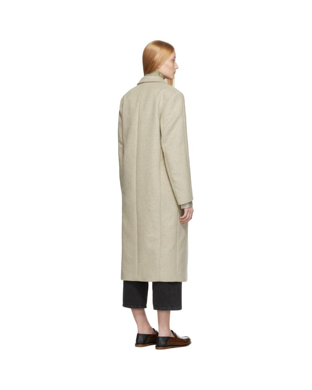 Tot me Beige Wool Volterra Coat in Natural Lyst