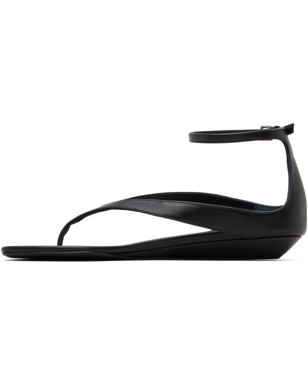 Loulou de Saison Black Zio Flip Flop Sandals