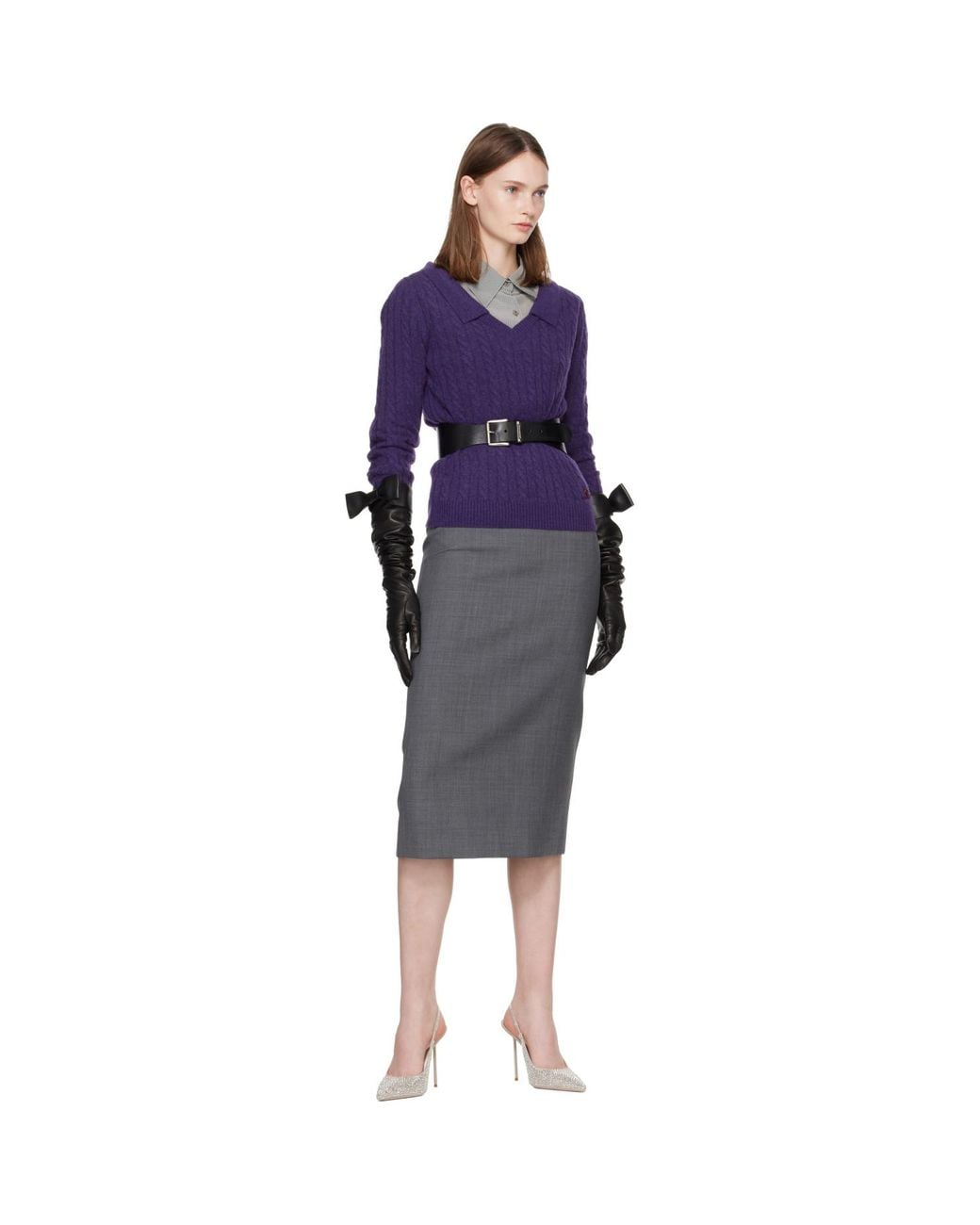 Givenchy Black Long Gloves