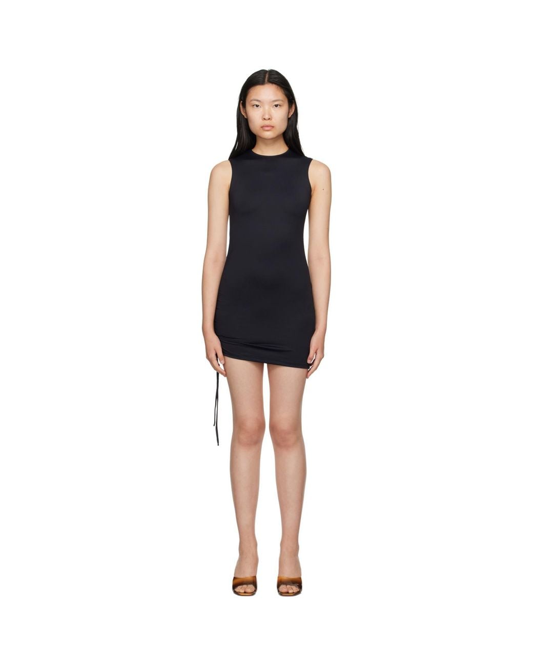 BINYA Black Drawstring Minidress