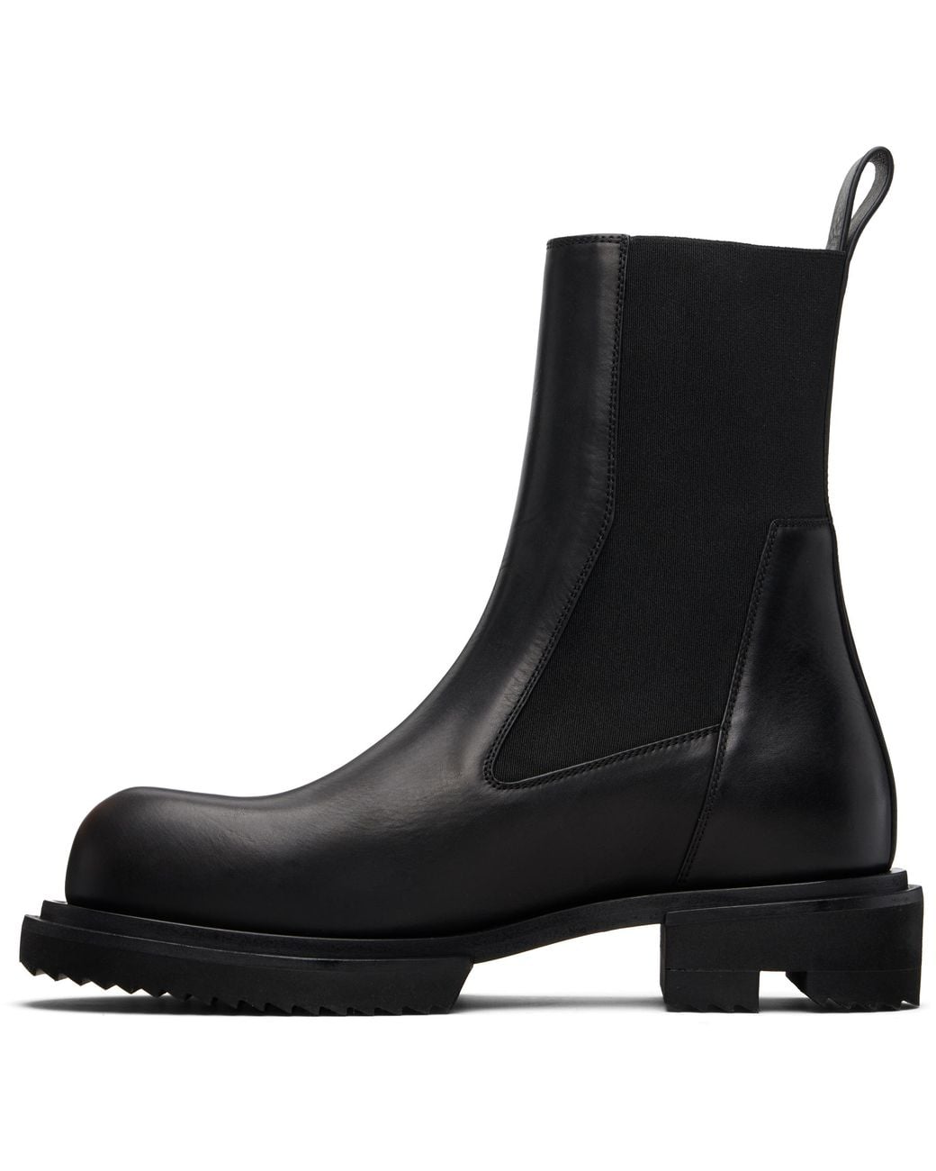 Rick Owens Black Temple Beatle Gabe Chelsea Boots for men
