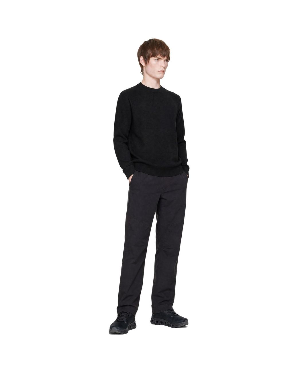 Veilance Black Conic Wool Midlayer Sweater for men