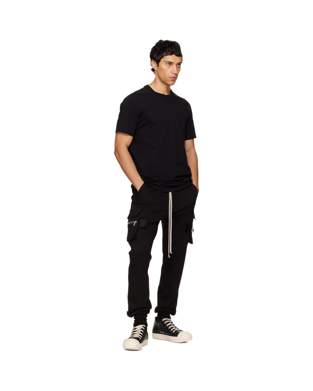 Rick Owens Black Temple Level T-shirt for men