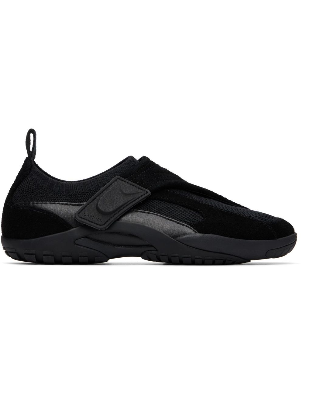 Lanvin Black Lnv1 Knit & Suede Sneakers