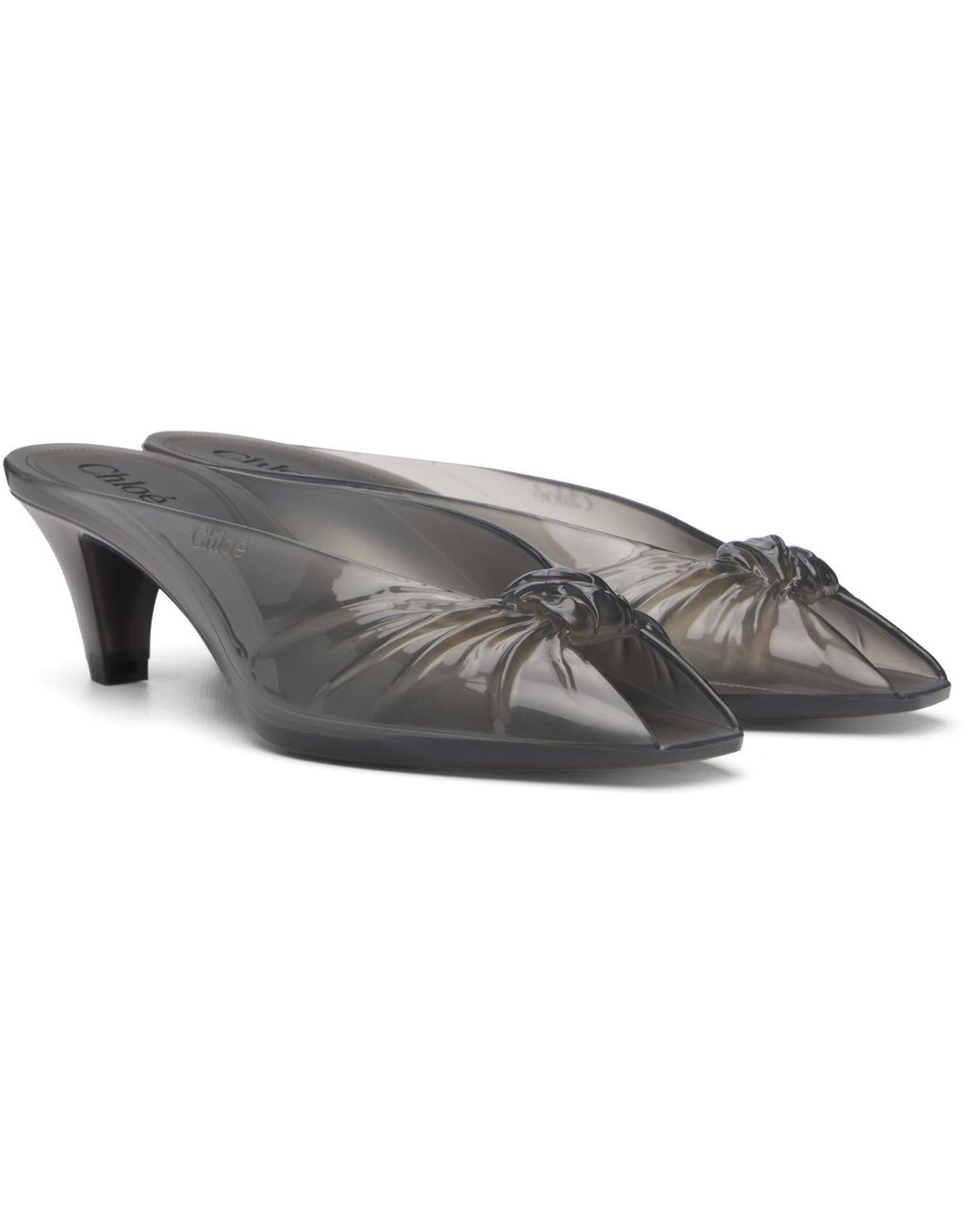 Chloé Gray Jelly' Mule Heeled Sandals