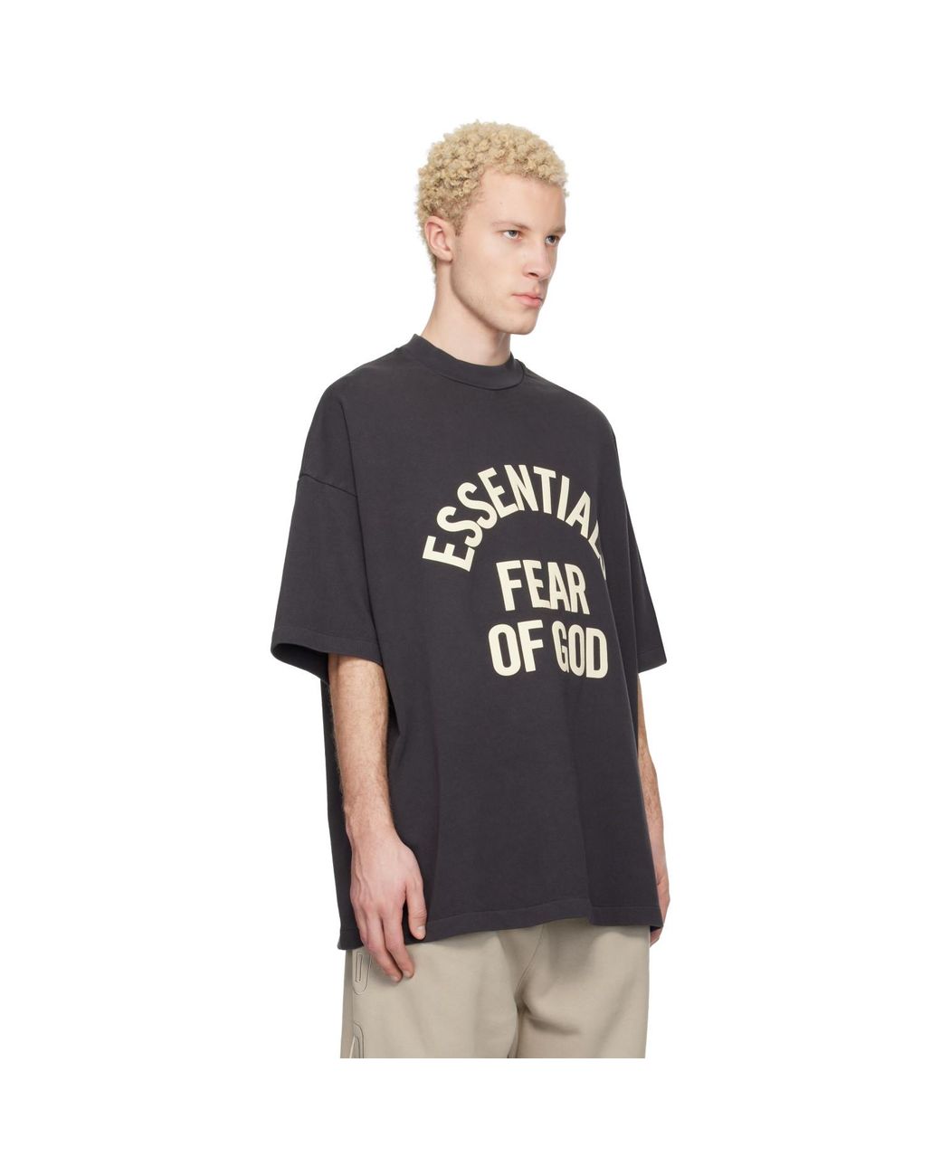 Fear Of God Black Campus 90S Short Sleeve T-Shirt for men