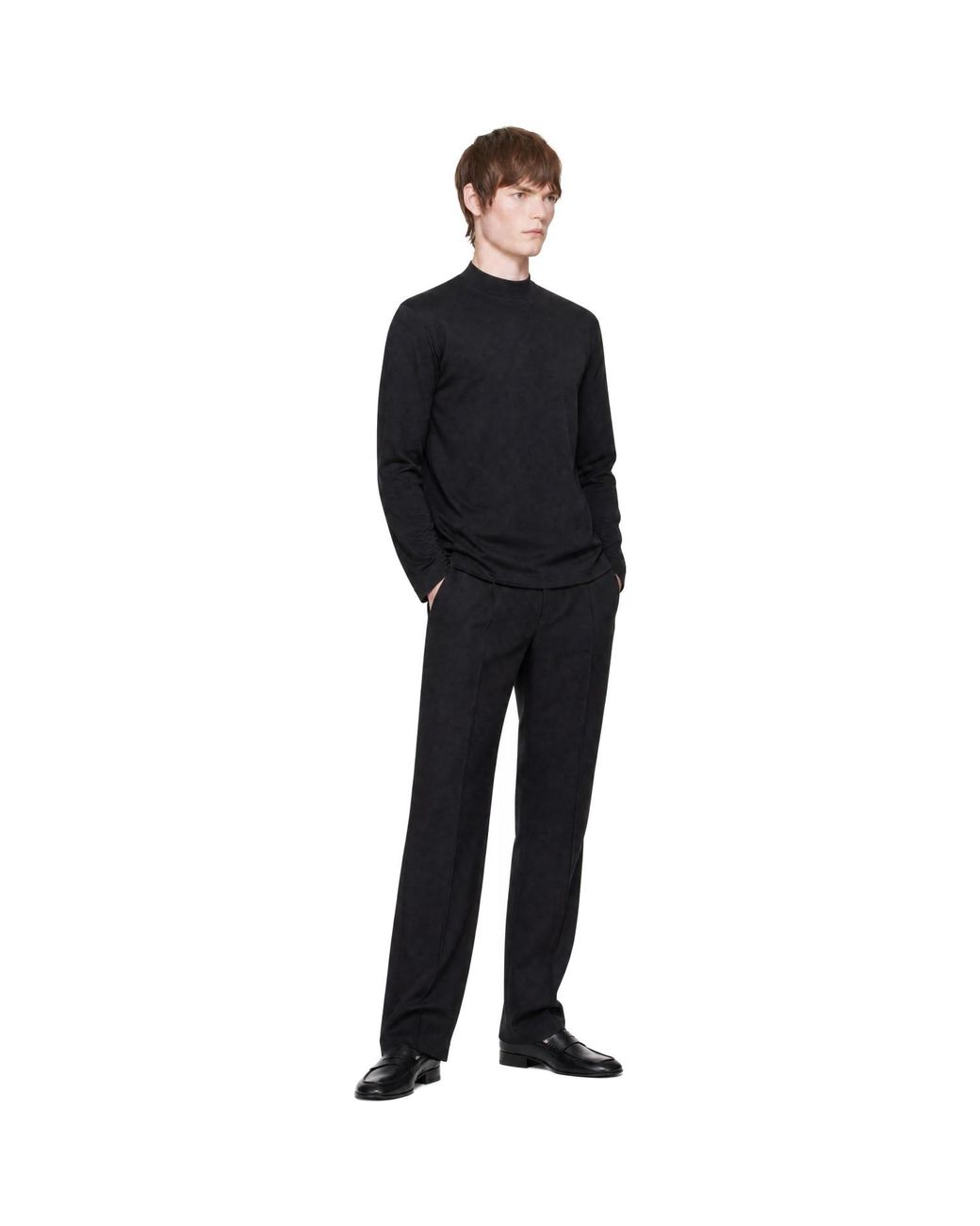 Dries Van Noten Black Long Sleeve T-Shirt for men