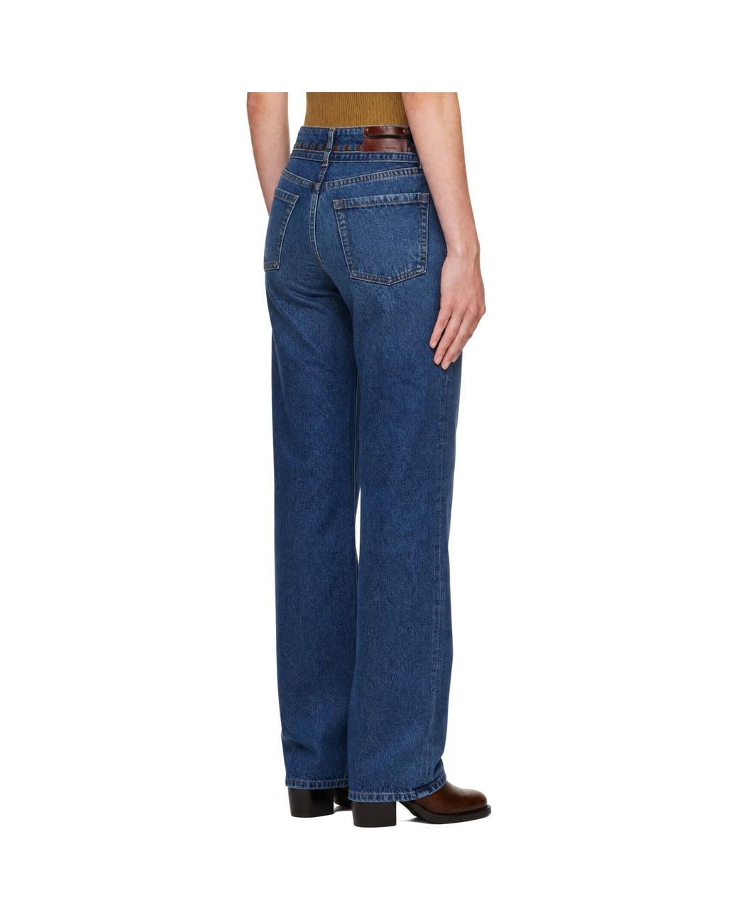 Dries Van Noten Blue Studded Jeans