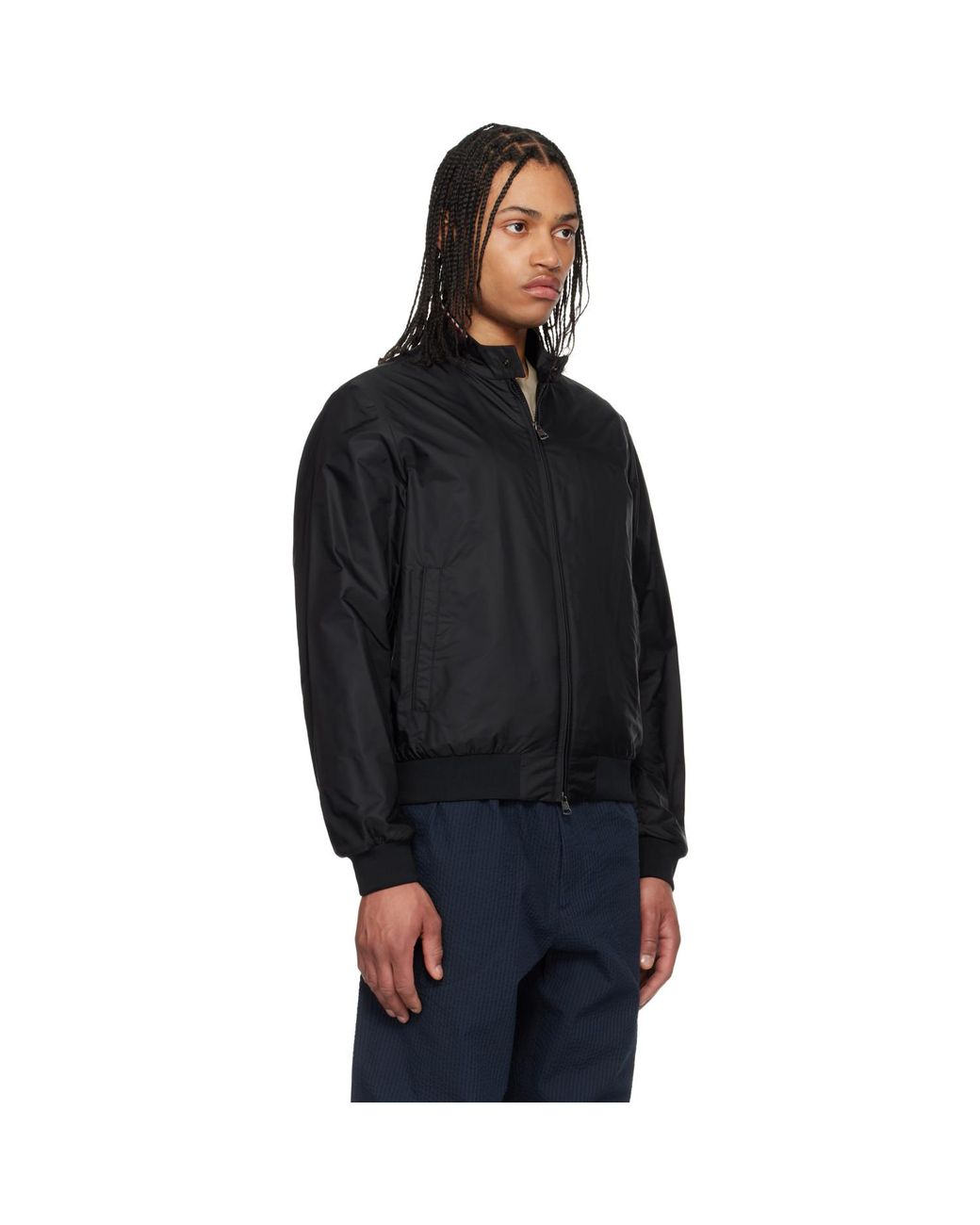 Moncler Black Reppe Rain Jacket for men