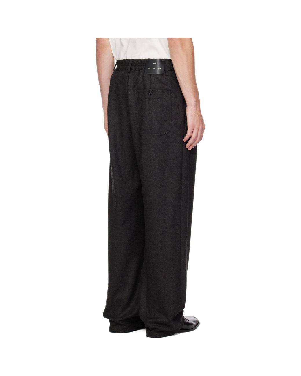 Song For The Mute Black Double Pleated Trousers for men