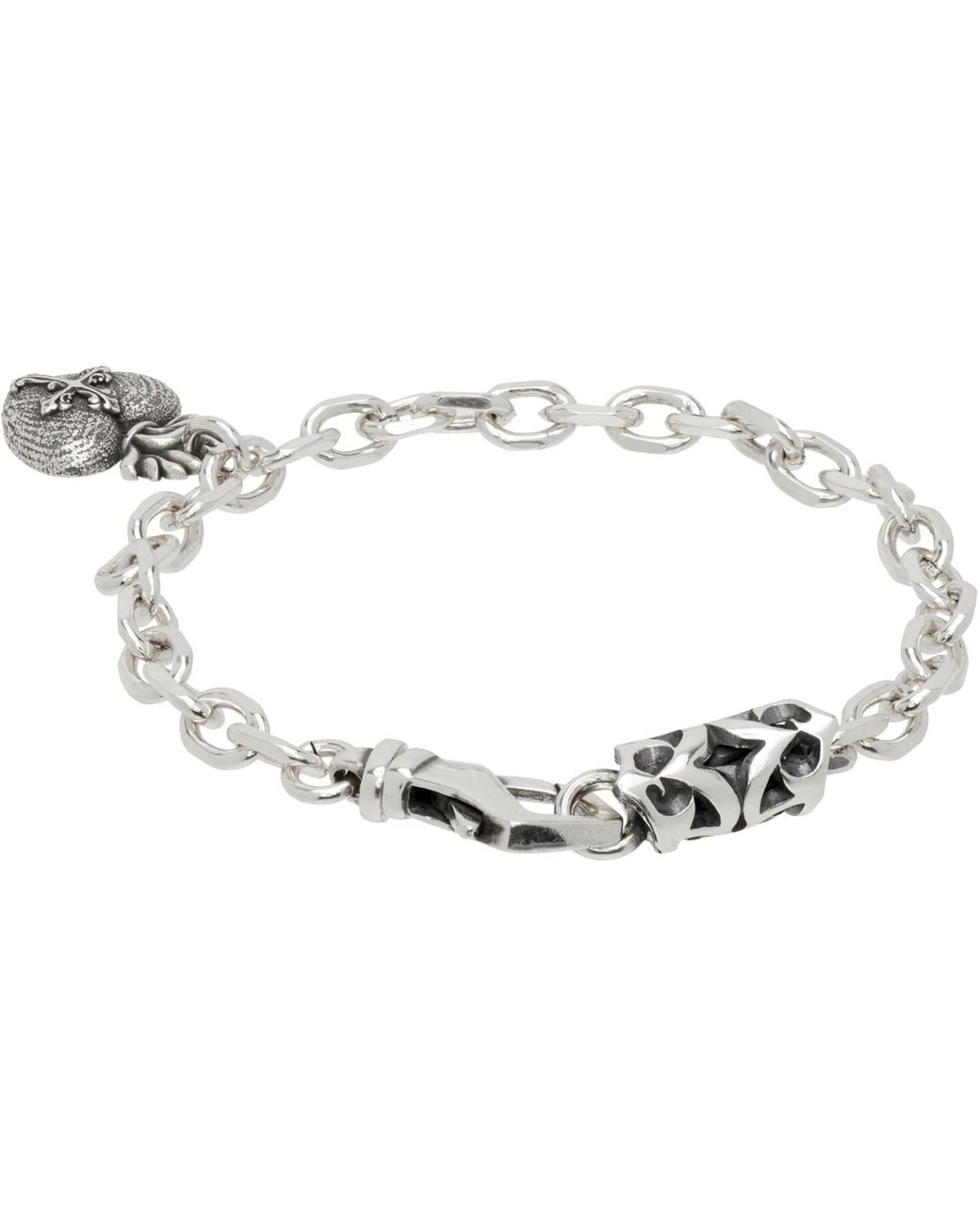 Emanuele Bicocchi Black Sacred Heart Bracelet for men