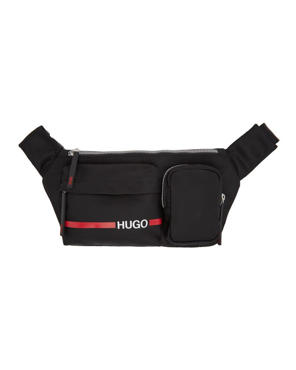 HUGO Synthetic Black Record Bum Bag for Men Lyst