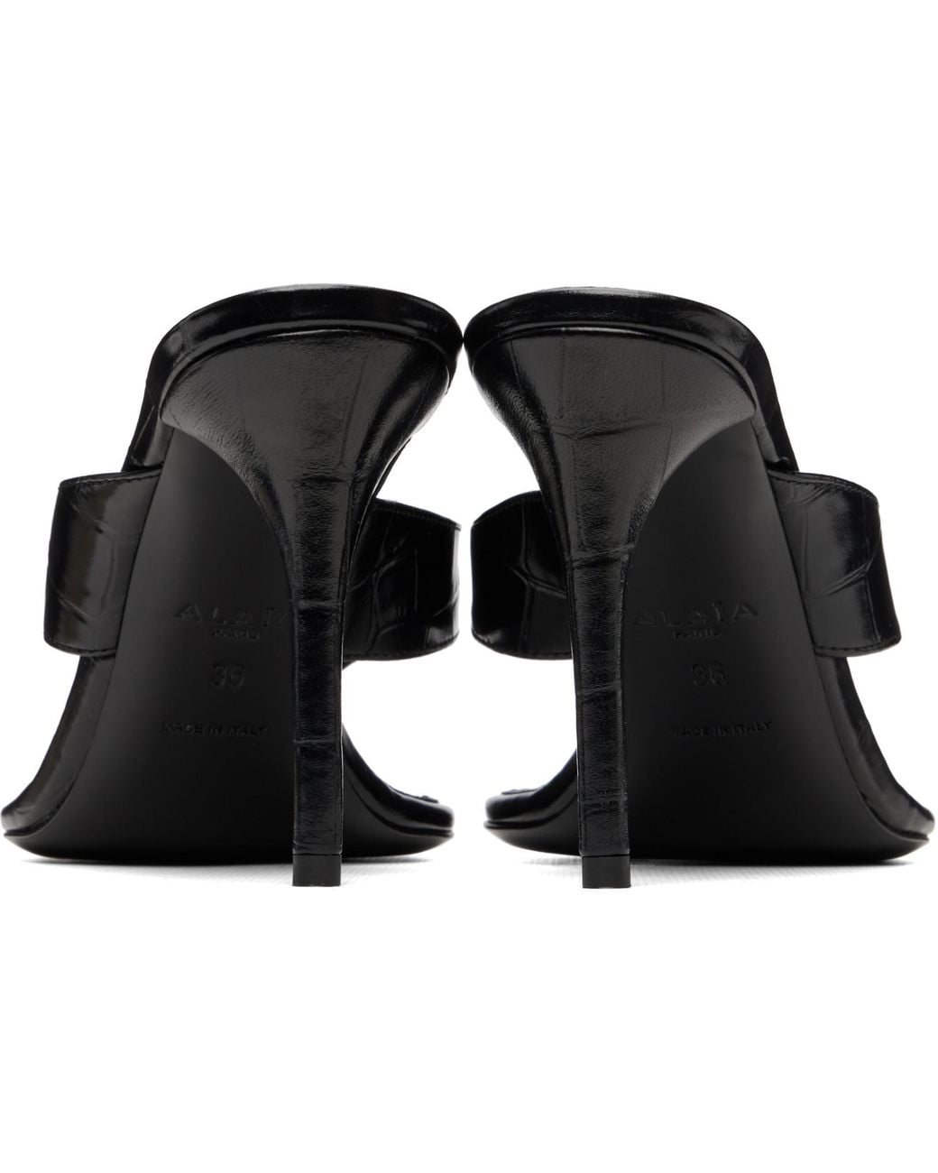 Alaïa Black Infra 90 Heeled Sandals