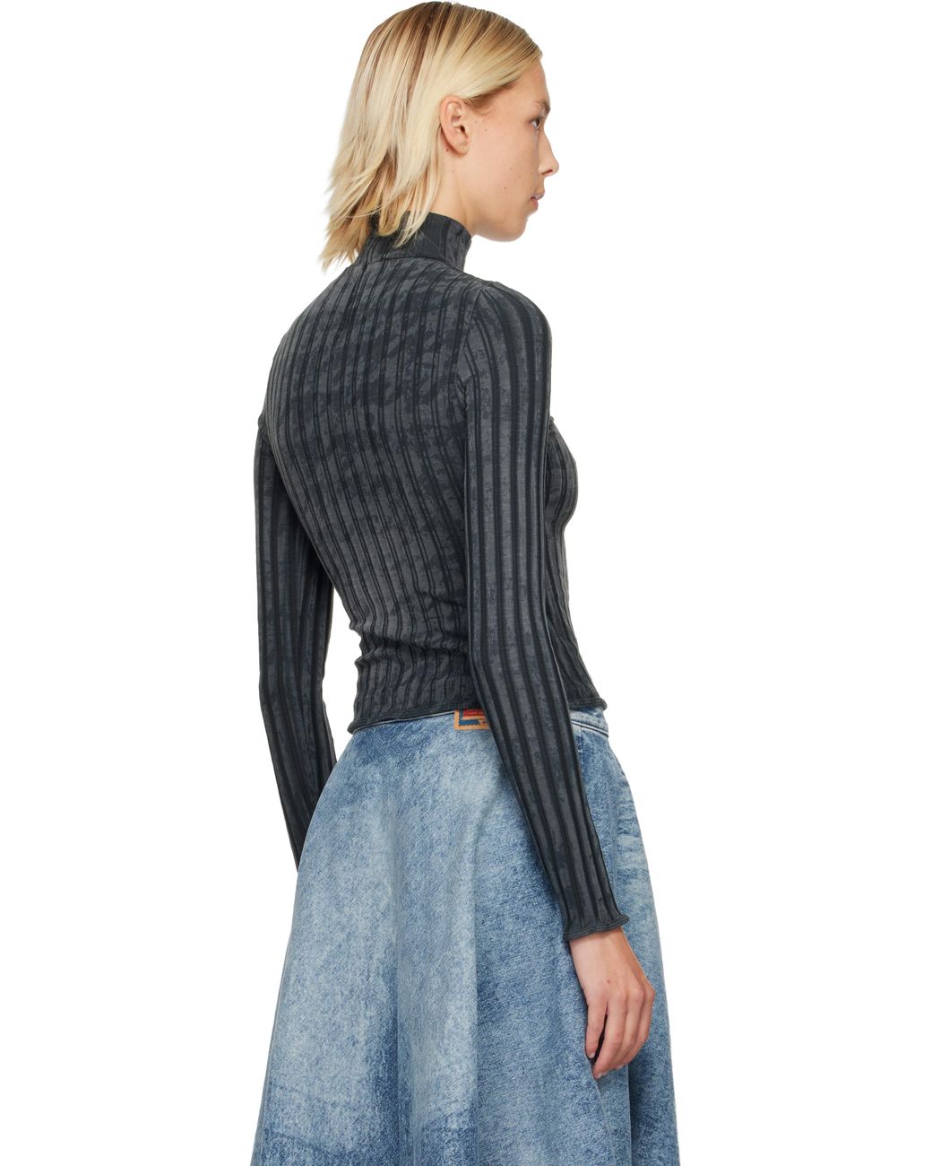 DIESEL Black Gry T-clw Turtleneck
