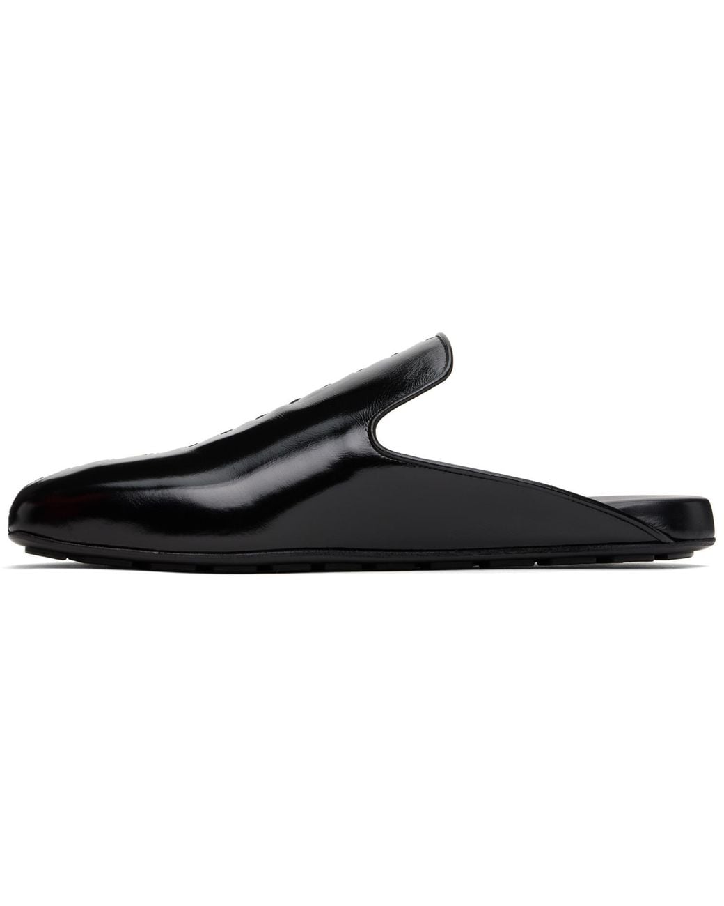 Bottega Veneta Black Roma Slippers for men