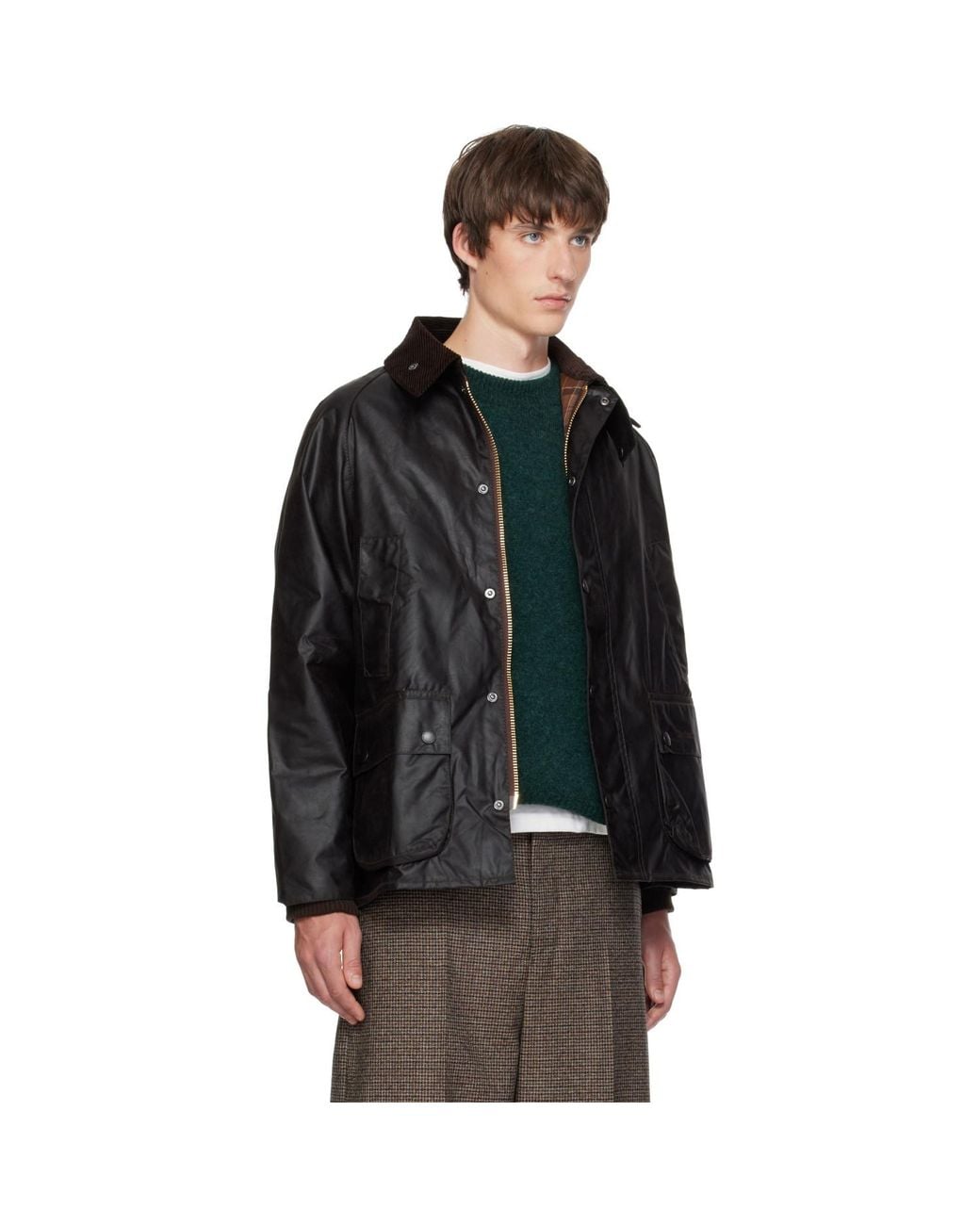 Barbour Black Bedale Waxed Jacket for men