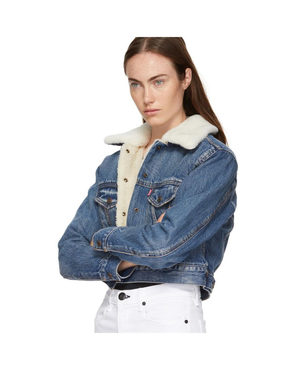 Levi denim cropped jacket sale