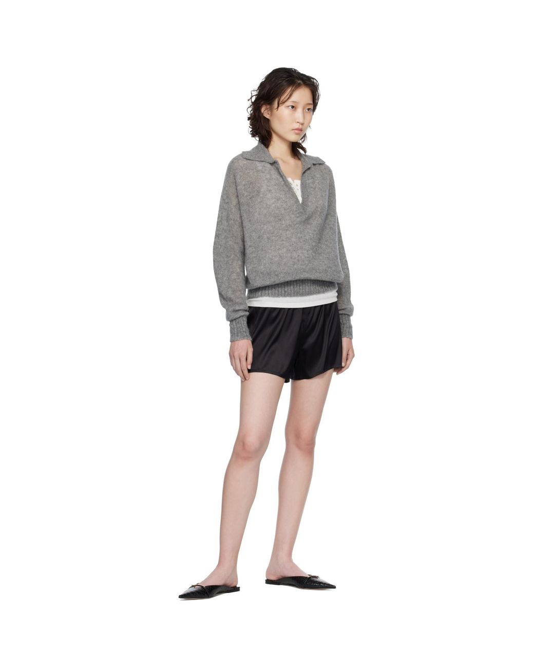 Tom Ford Black Stretch Silk Satin Boxer Shorts