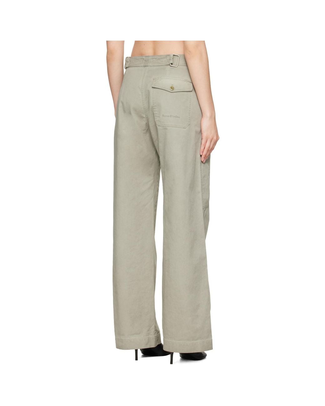 Acne Natural Twill Belt Trousers