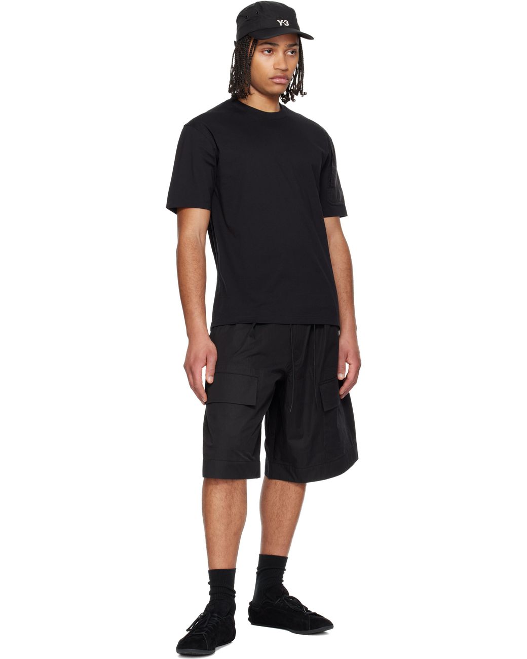 Y-3 Black Utility Short Sleeve T-Shirt for men
