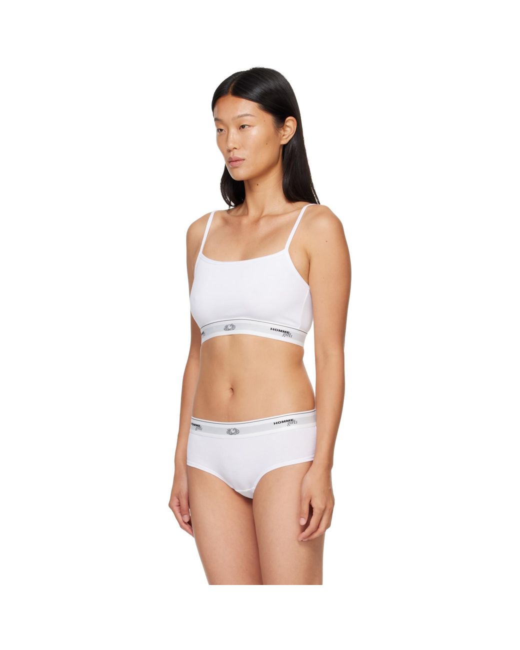 HOMMEGIRLS Blue Three-Pack Fruit Of The Loom Edition Cami Bralettes