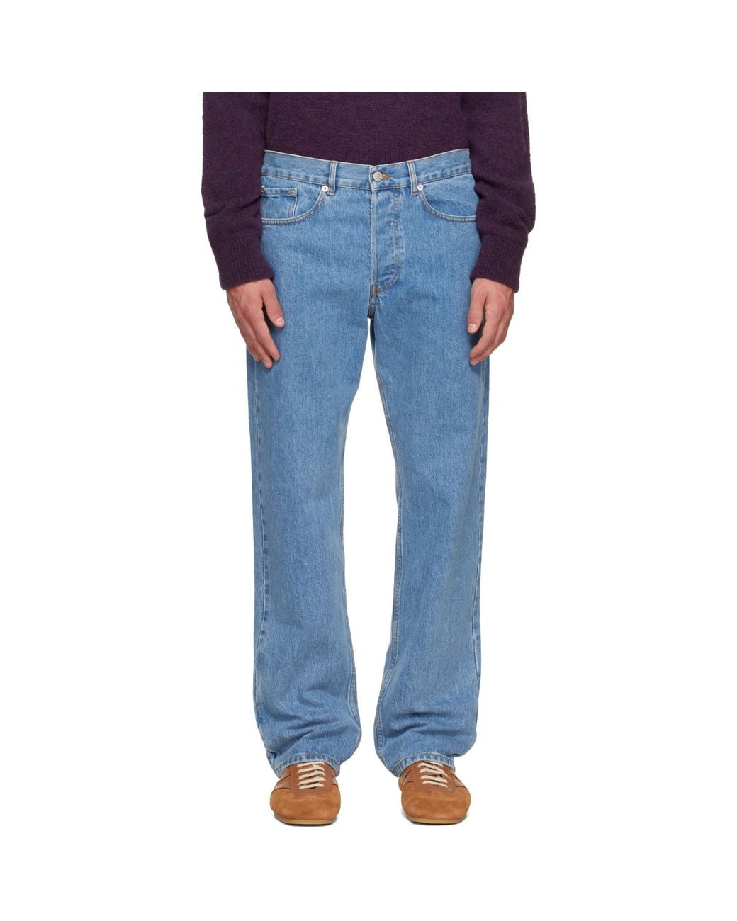 Dries Van Noten Blue Straight Jeans for men
