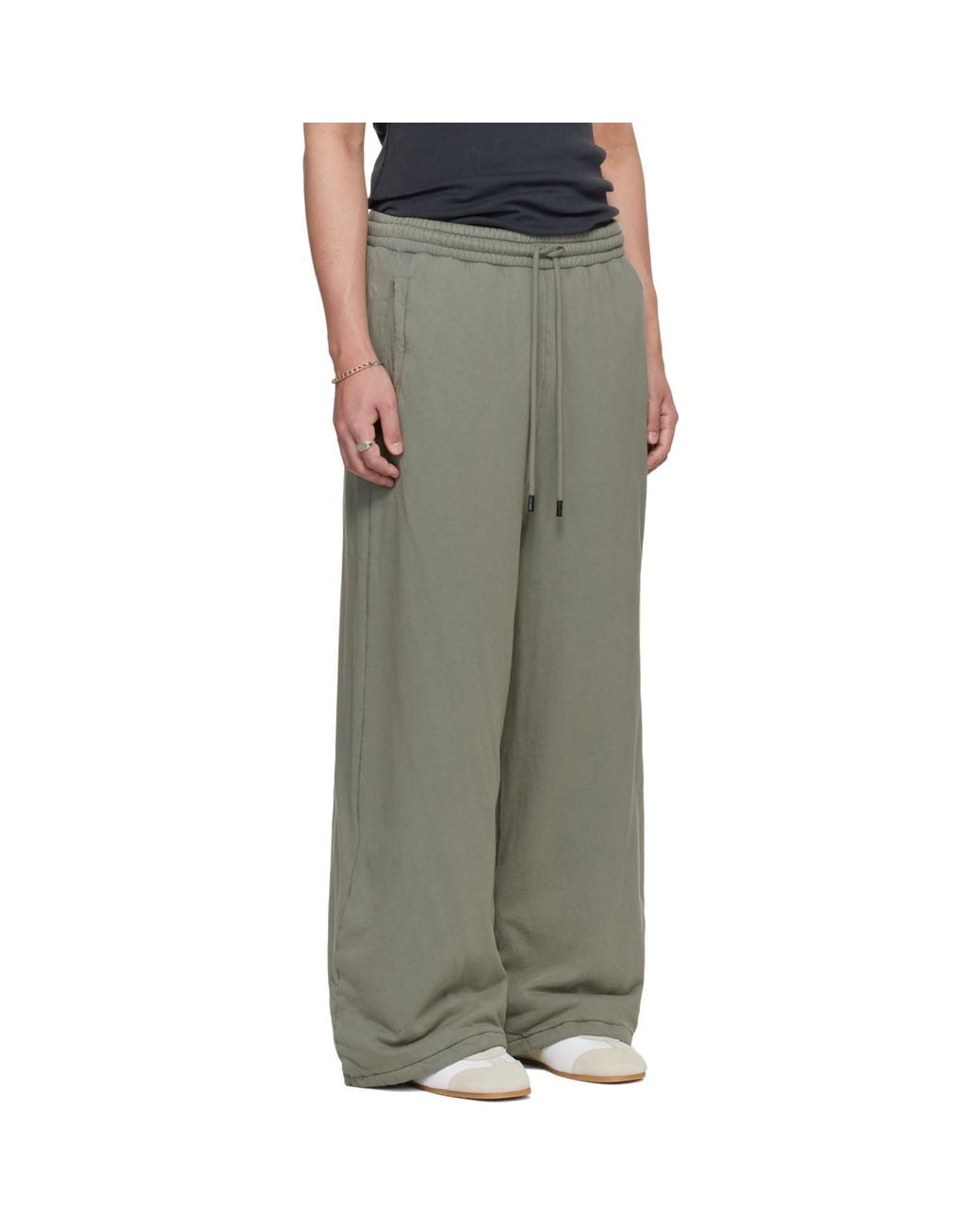 Lu'u Dan Brown Wadded Bontans Sweatpants for men
