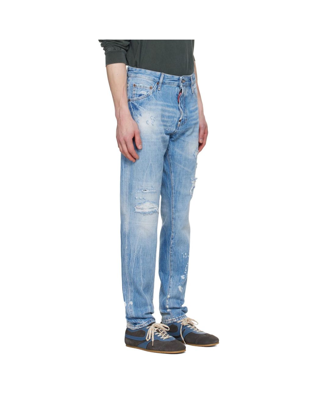DSquared² Blue Light Wash Teddy Jeans for men