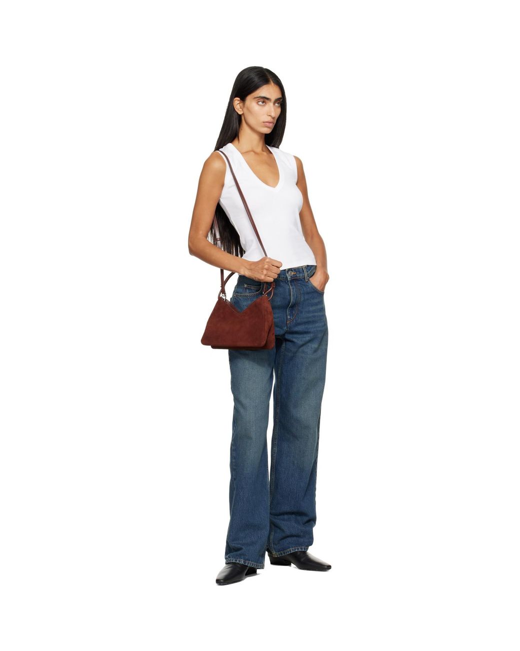 Staud Brown Valerie Shoulder Bag