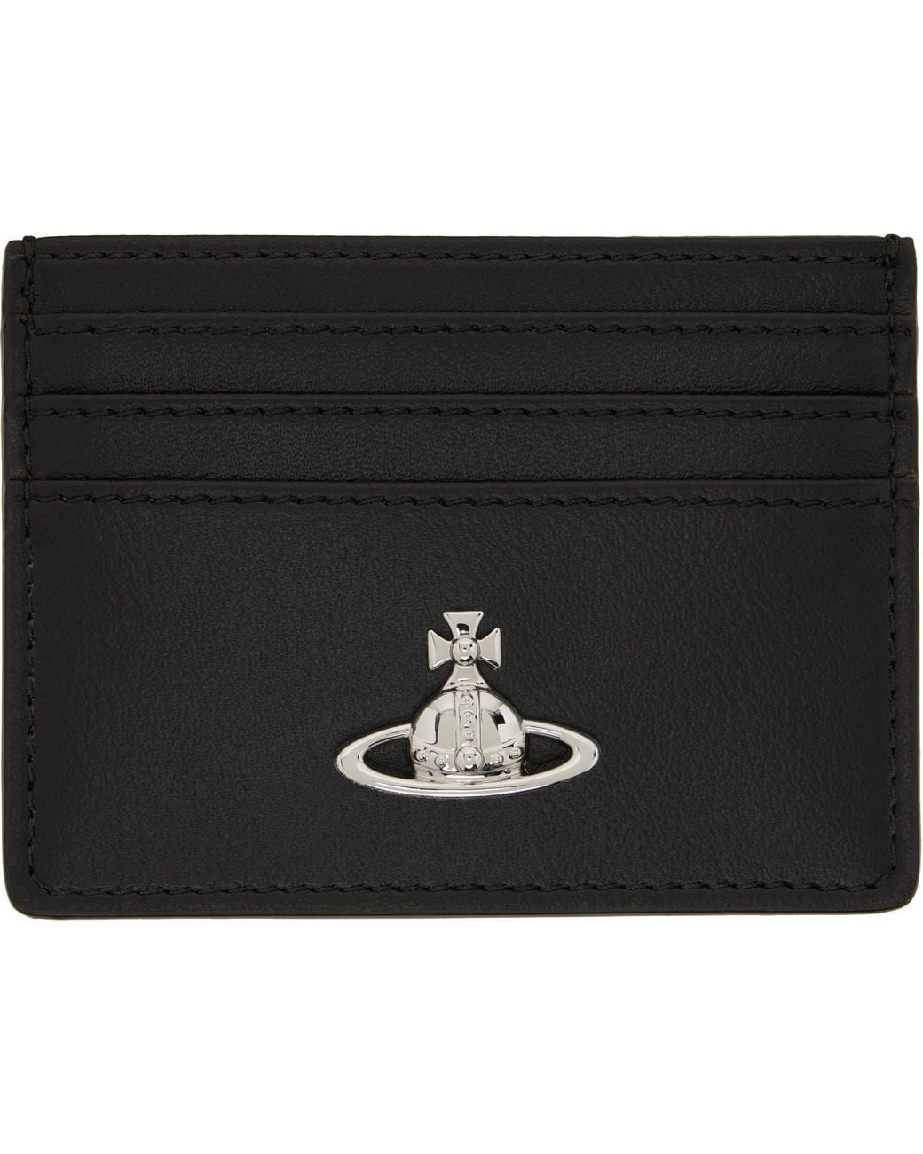Vivienne Westwood Black Flat Card Holder for men