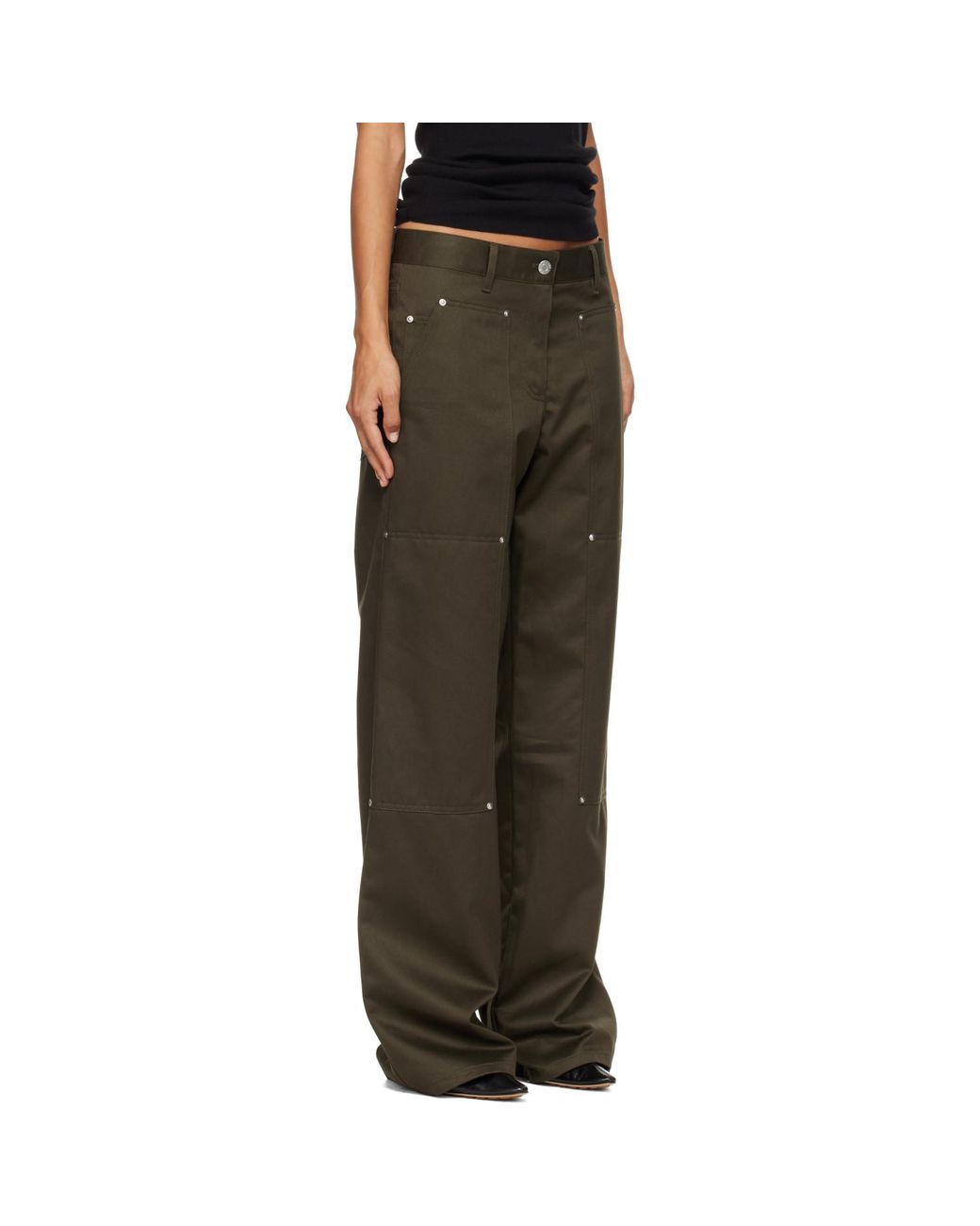 Helmut Lang Green Khaki Carpenter Trousers