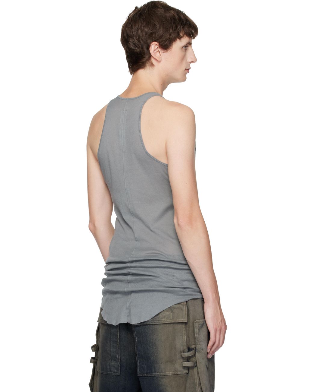 Rick Owens Concordians Basic Rib Tank Top in Black for Men | Lyst