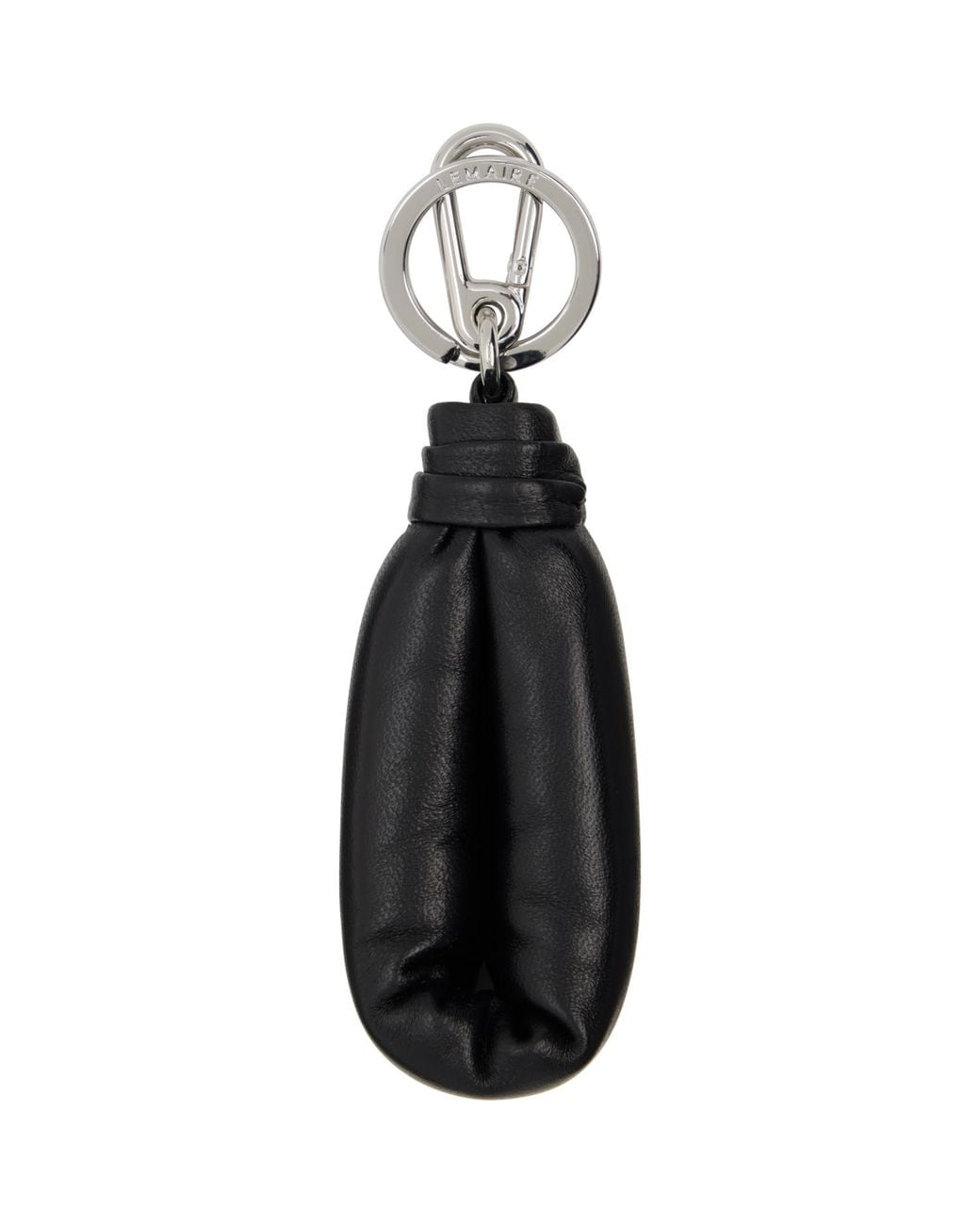 Lemaire Black Wadded Keychain for men