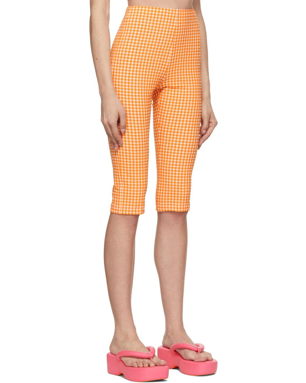 MSGM Multicolor Gingham Cycling Shorts