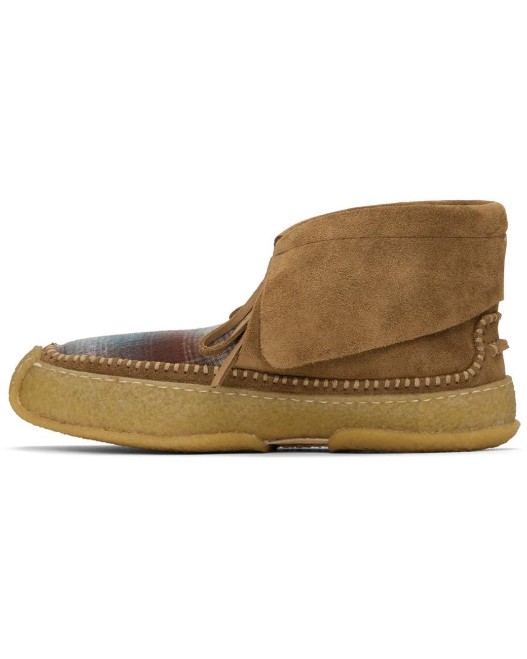 Maison Margiela Tan Check Desert Boots