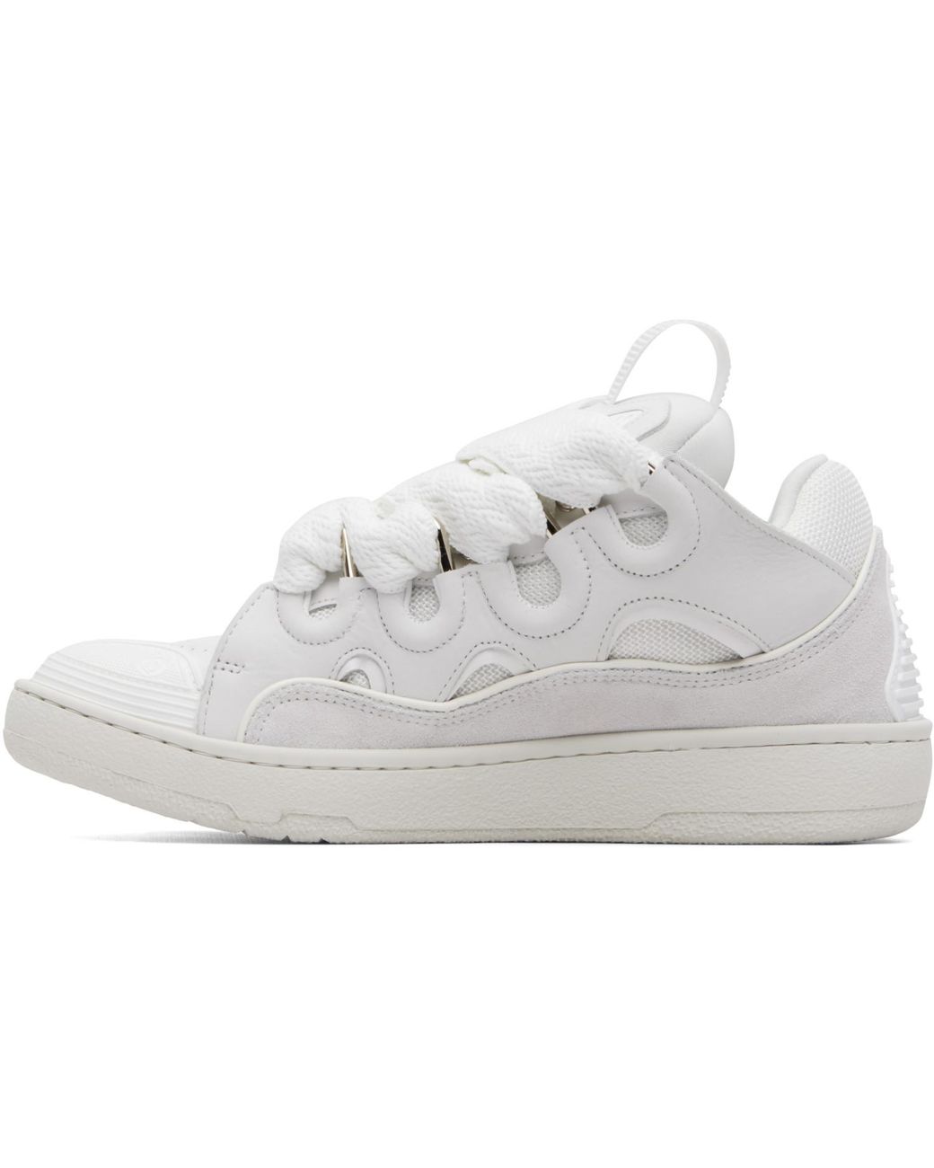 Lanvin White Curb Sneakers