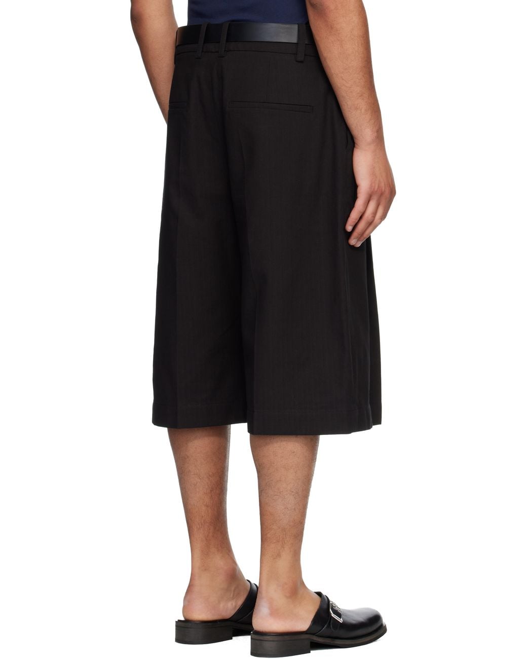 Studio Nicholson Black Fowld Shorts for men