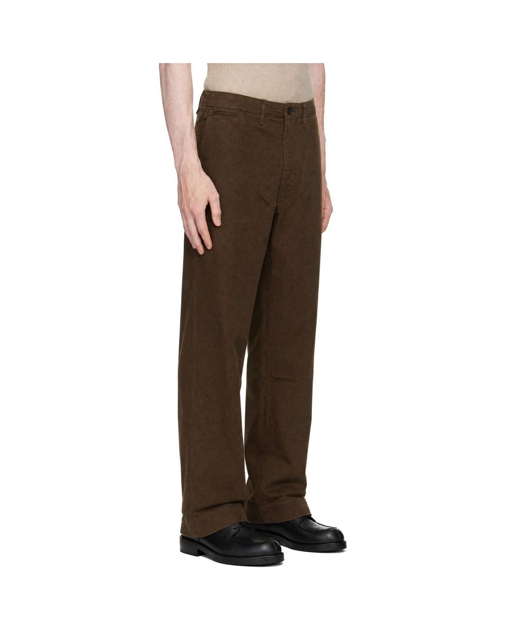 RRL Brown Chino Field Trousers for men
