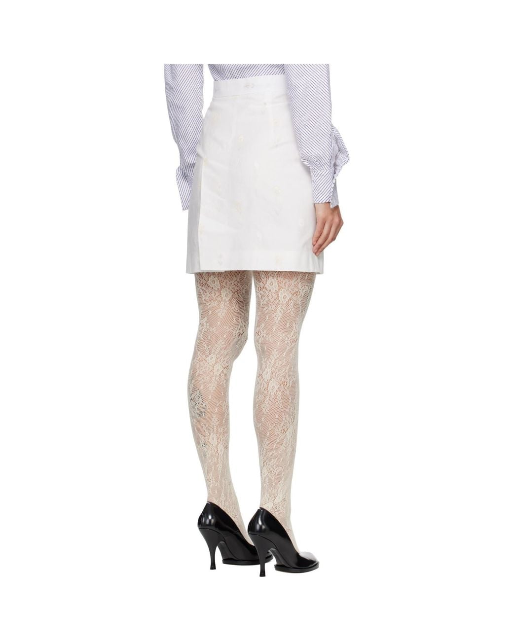 Vivienne Westwood White Crotch 45 Miniskirt