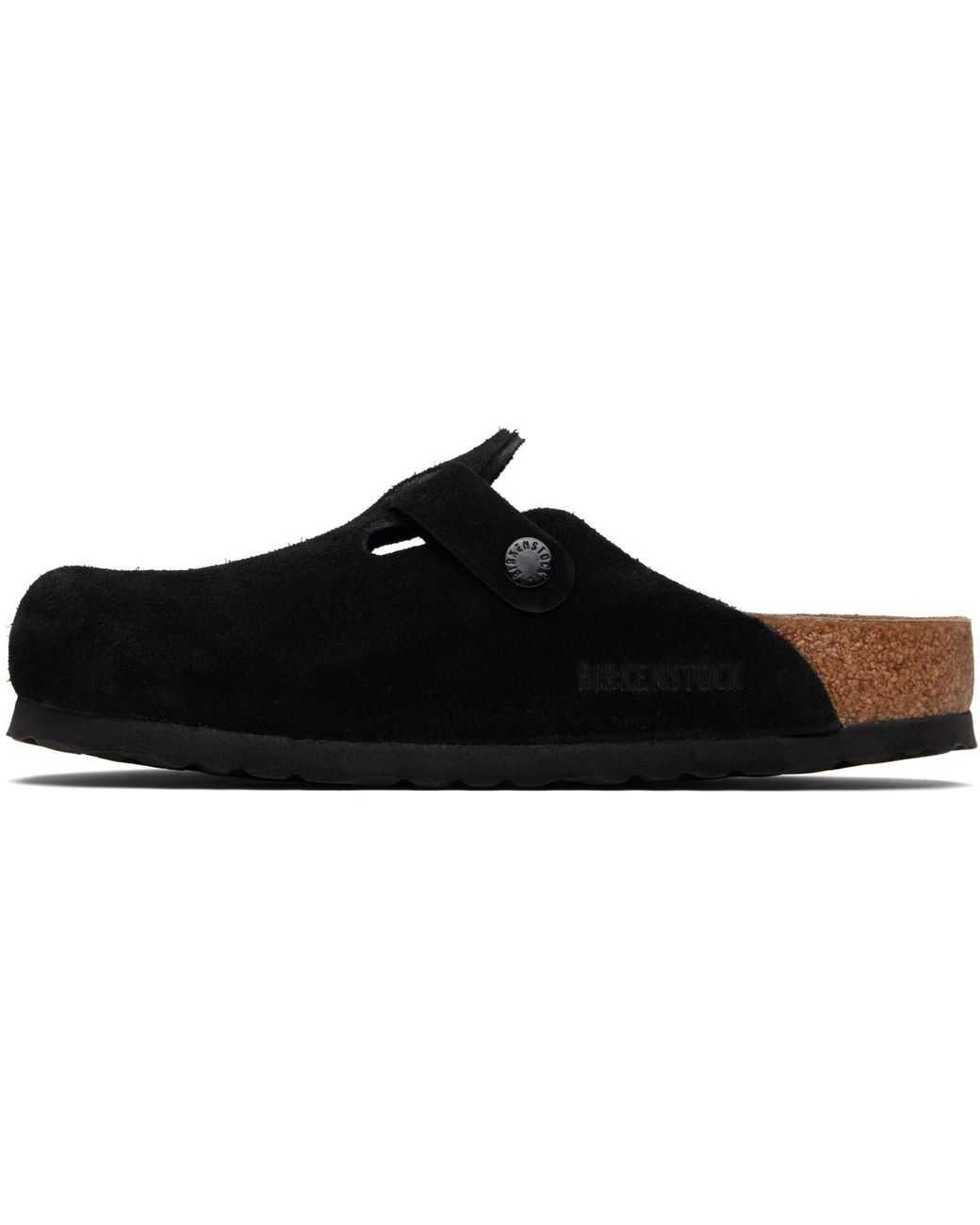 Birkenstock Black Regular Boston Soft Footbed Slip-On Loafers for men