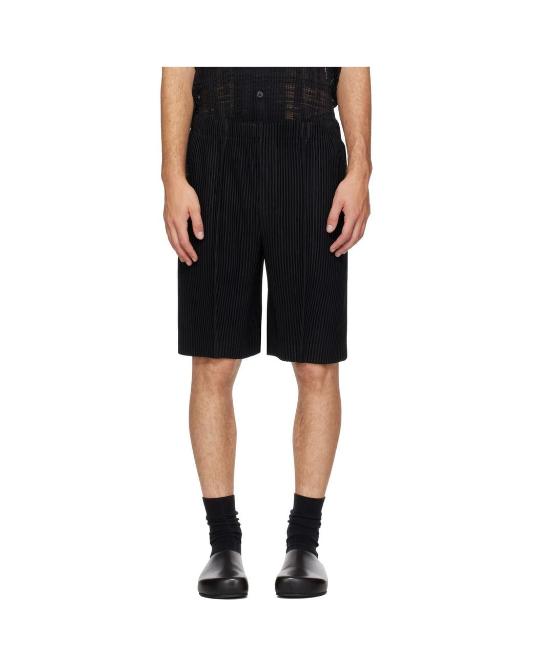 Homme Plissé Issey Miyake Black Monthly Colors August Shorts for men