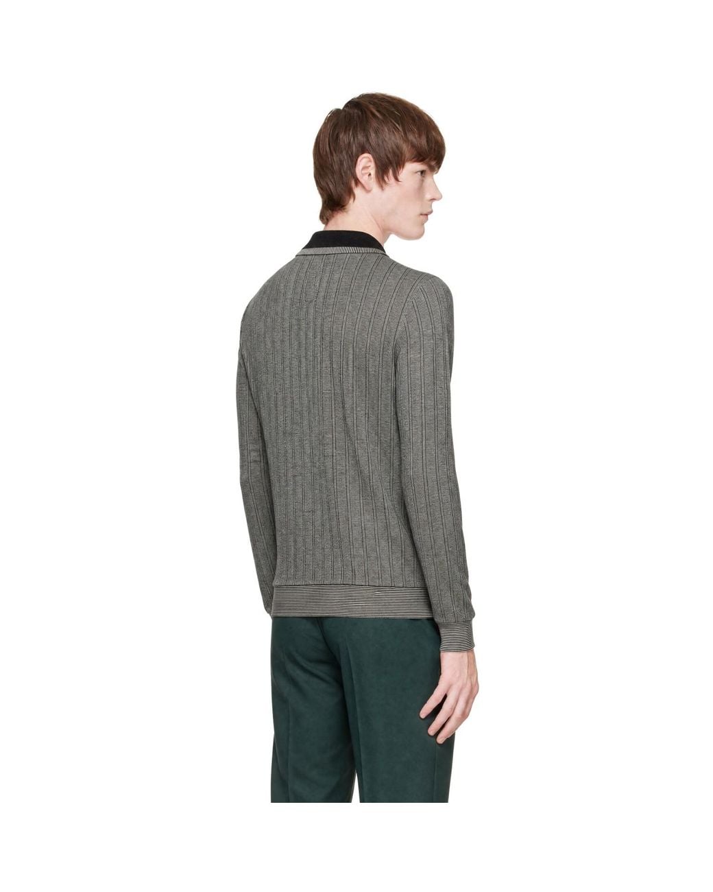 Marni Gray Virgin Wool Polo for men
