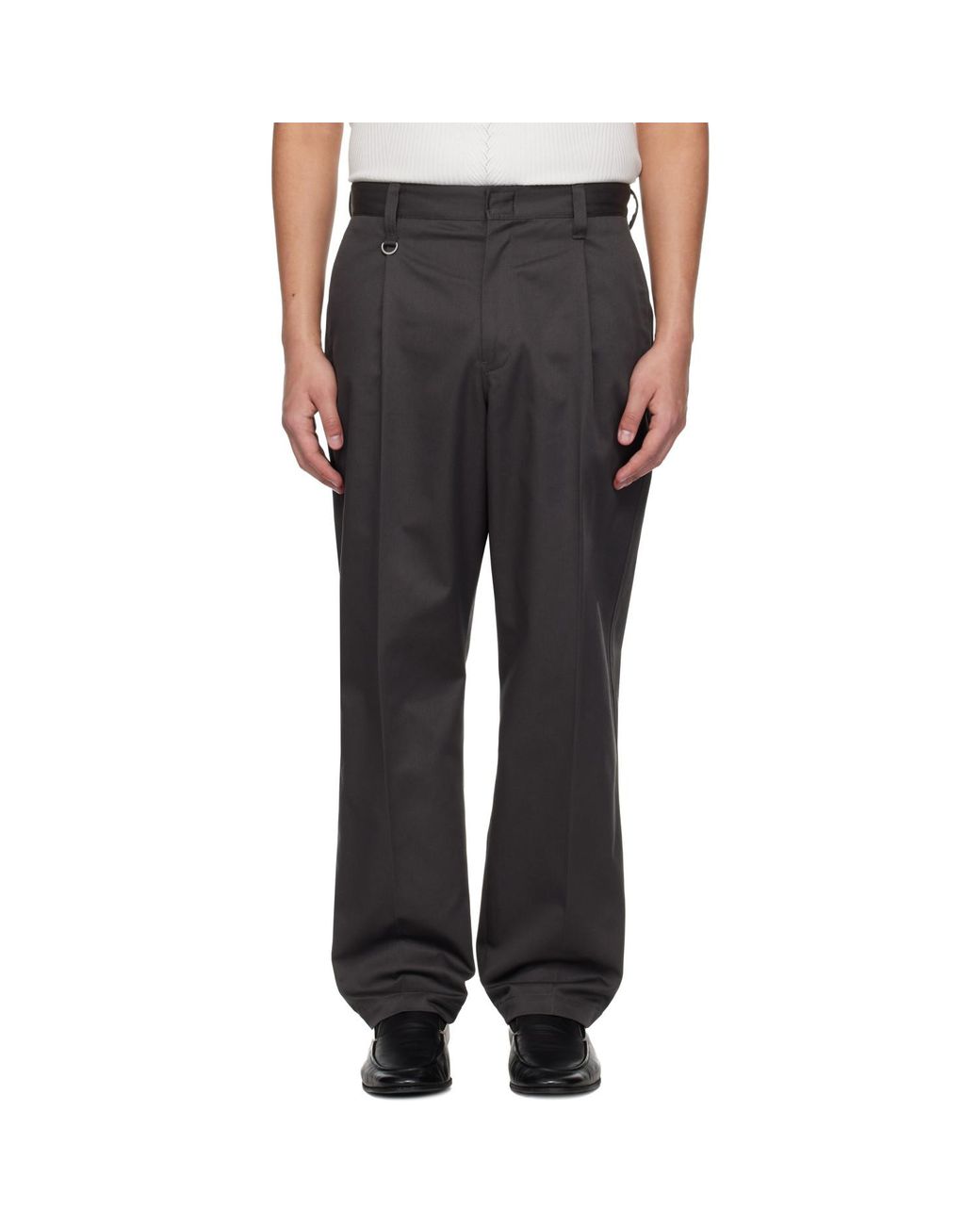 Yohji Yamamoto Black Neighborhood Edition Tuck Work Trousers for men