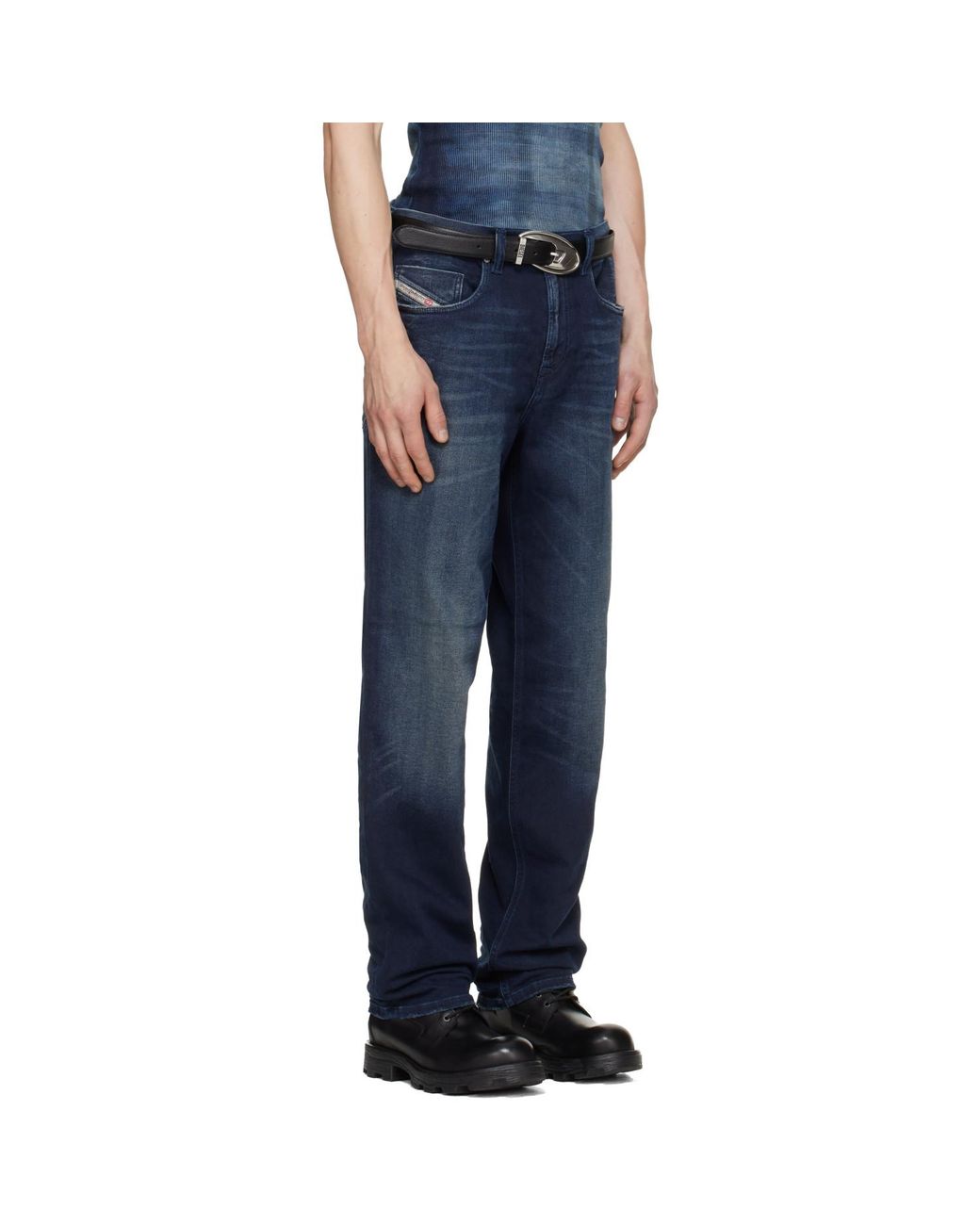 DIESEL Blue Regular Regular Waist 2090 D-Veekley Jogg Jeans for men
