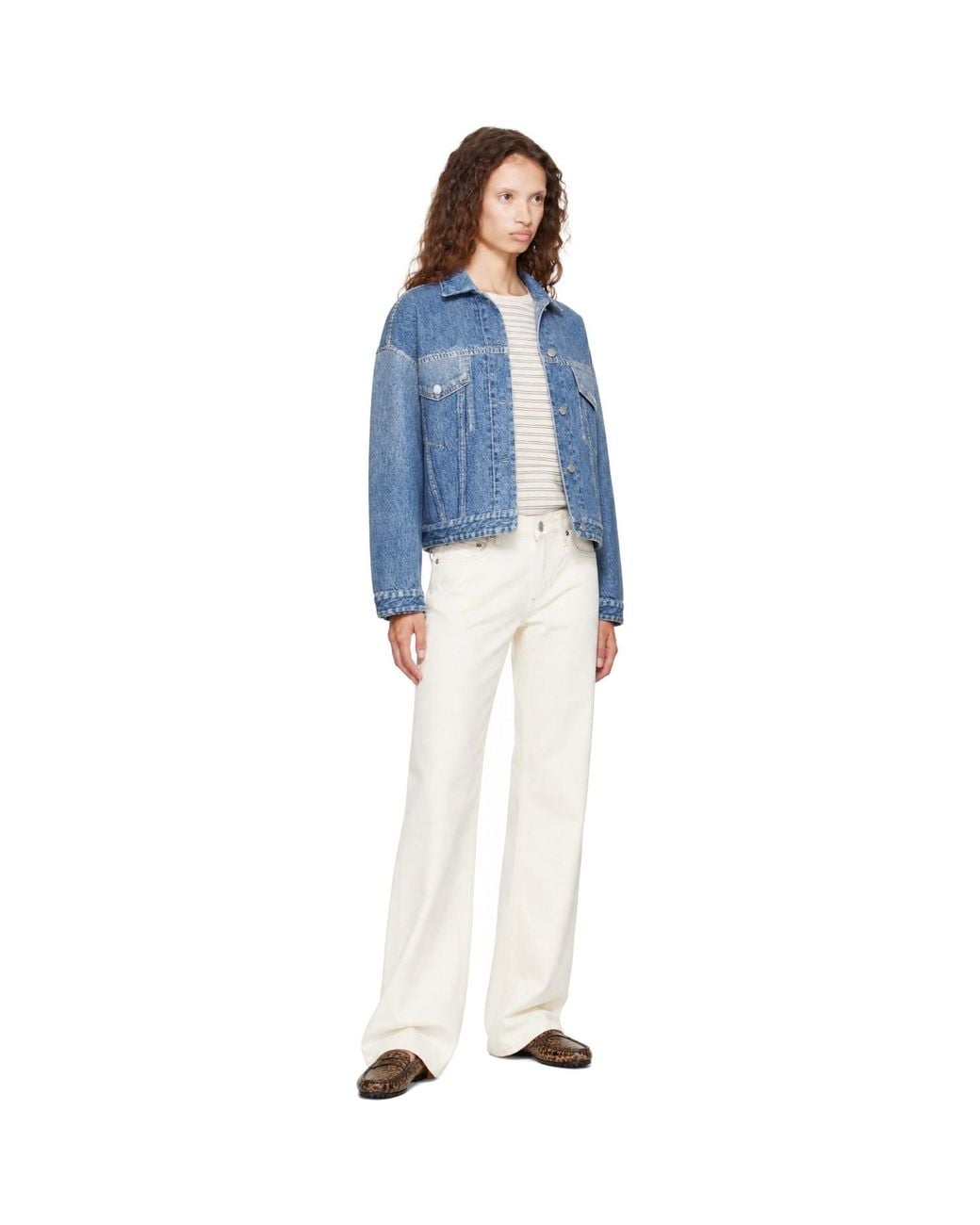 Rag & Bone Blue Rb Miramar Mallow Trucker Jacket