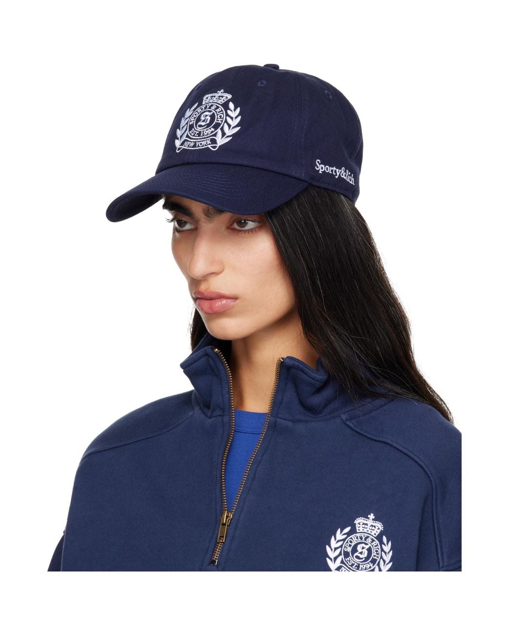 Sporty & Rich Blue Ny Crest Hat