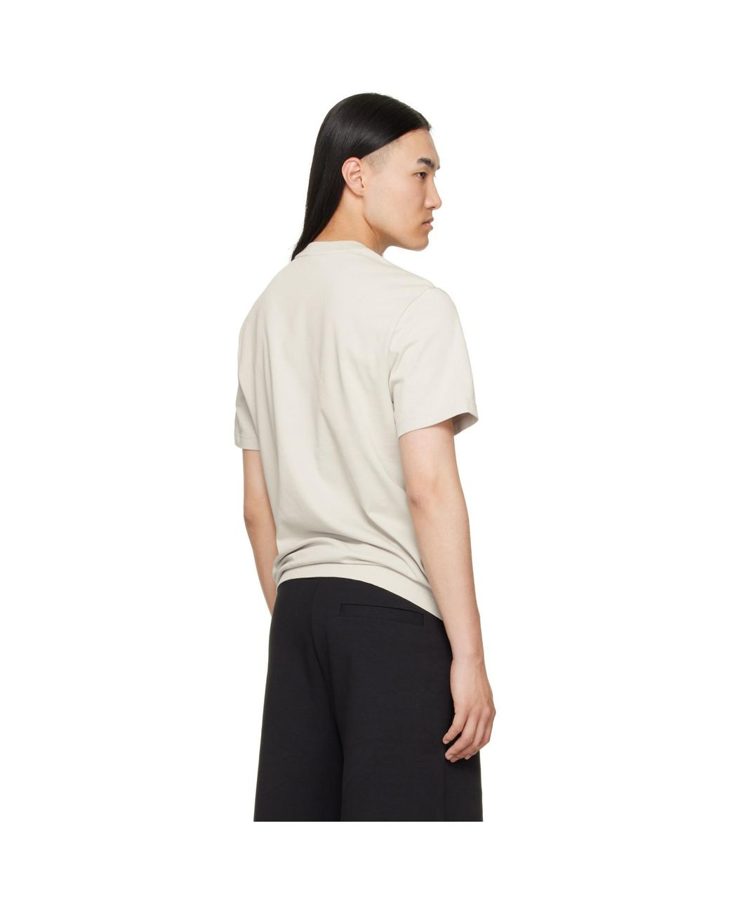 Moncler White Logo Cotton T-Shirt for men